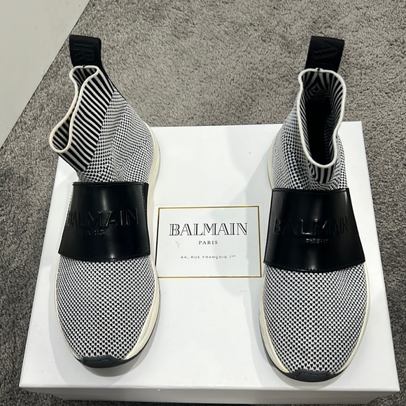 Balmain Running Cameron Knit Sneaker - Picture 1 of 9